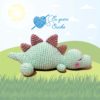 Bebê dino dormindo - Eu Quero Crochê