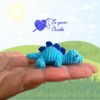 Bebê dino dormindo mini - Eu Quero Crochê