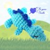 Bebê dino dormindo mini - Eu Quero Crochê