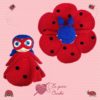 Ladybug e manta de flor - Eu Quero Crochê