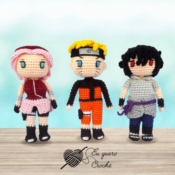 Naruto, Sakura e Sasuke - Eu Quero Crochê