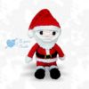 Papai Noel sentado - Eu Quero Crochê