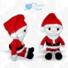 Papai Noel sentado - Eu Quero Crochê