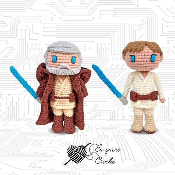 Obi-Wan Kenobi e Luke Skywalker - Eu Quero Crochê