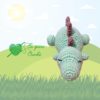 Dino Bebê Dormindo - Eu Quero Crochê