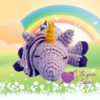 Unicórnio Bebê Dormindo - Eu Quero Crochê